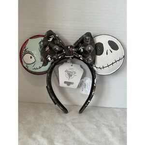 Disney Loungefly Jack & Sally Nightmare Before Christmas Ears Headband NWT